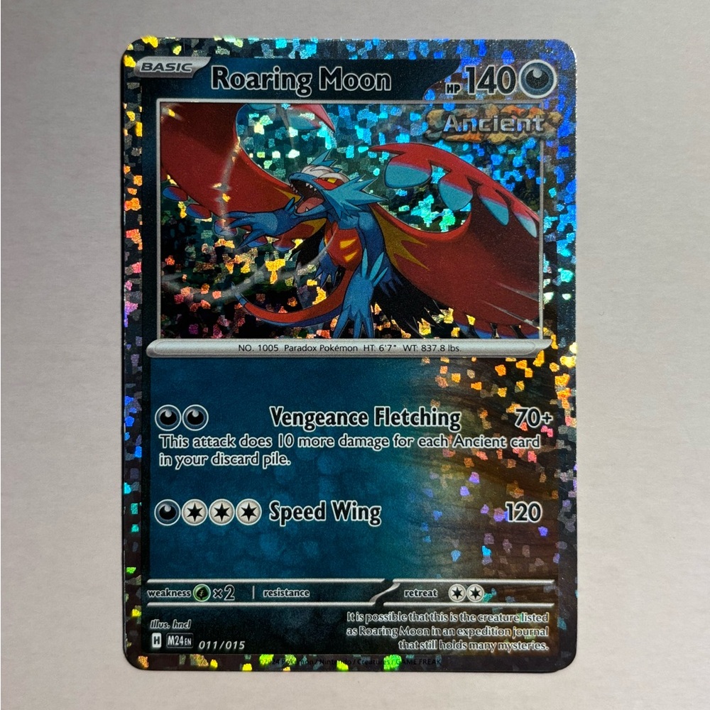 Pokemon Roaring Moon Card (011/015) - 2024 McDonald’s HappyMeal Toy